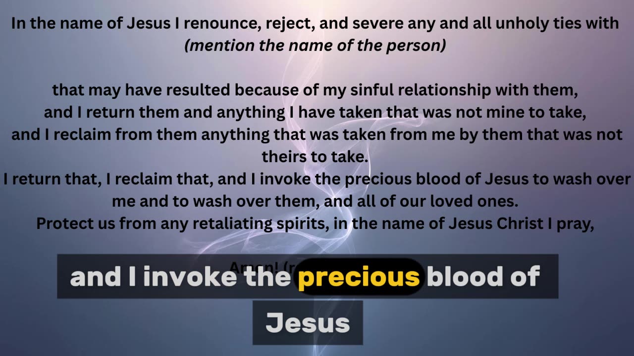 Deliverance Prayer to Break Soul Ties