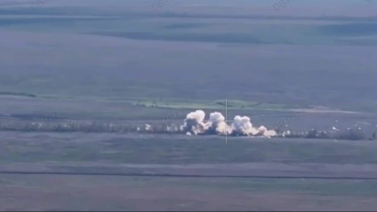Ukrainian Mig-29 Bombing Run On Russian Positions in the Treeline