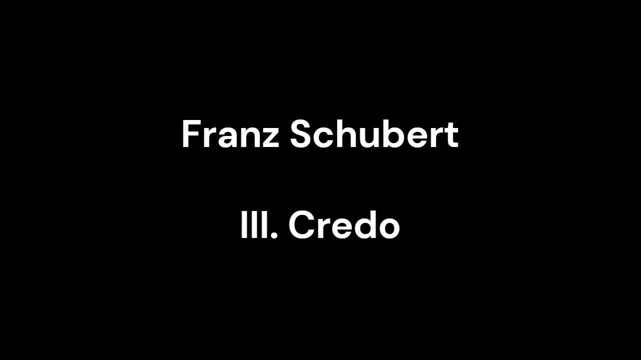 III. Credo