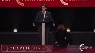 Tucker at Charlie Kirk's Memorial