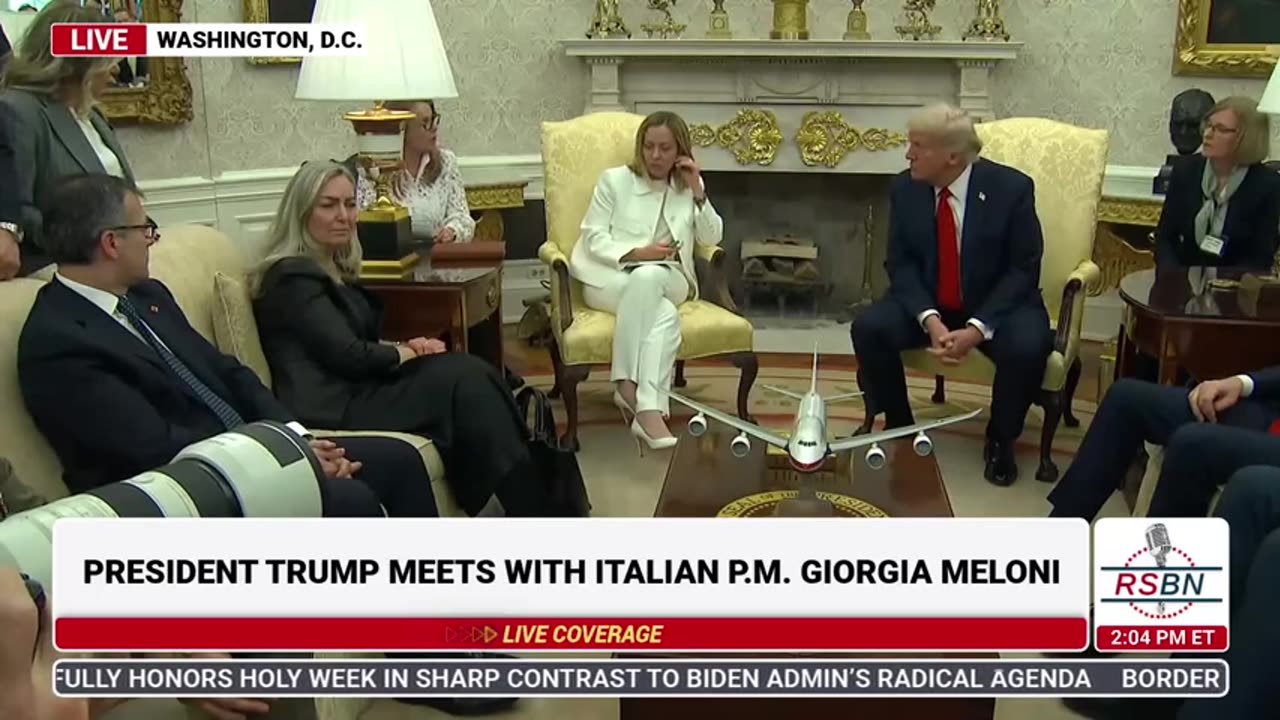 RSBN President Trump Holds a Meeting with Italian Prime Minister Giorgia Meloni - 4-17-25