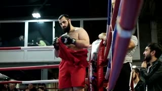 FAT MAN runs into WRESTLER !!! Very fast fight !!!
