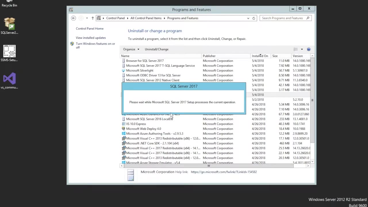 Remove an instance of MS SQL Server