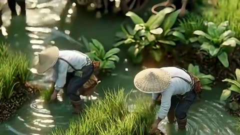 Mini Farmers at Work 🌱🚜 | Tiny World Brought to Life by AI