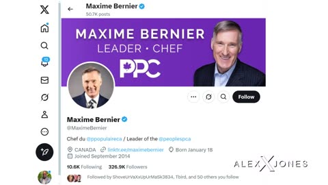 EXCLUSIVE: Meet The Head Of The People's Party Of Canada, Maxime Bernier, Who Is Running Against Globalist WEF Puppet Mark Carney For The Prime Ministership Of Canada In An Attempt To Free His Nation From The Grip Of Tyranny