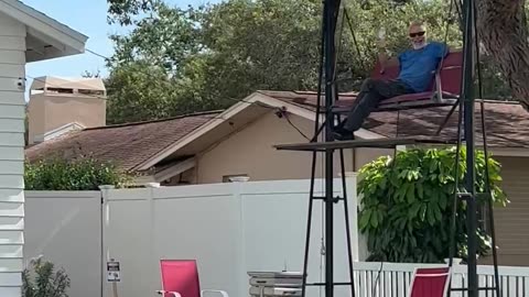 Florida Man Swings on Overly Tall Swing