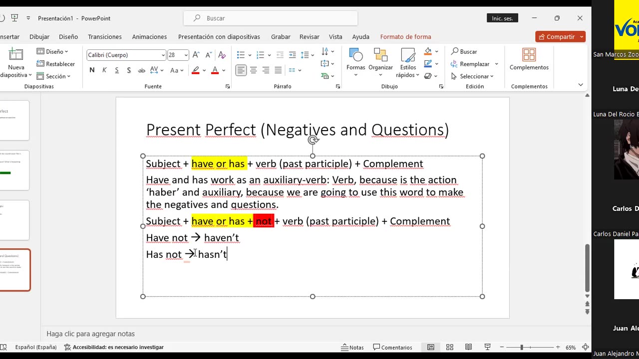 VONEX SEMESTRAL 2024 | Semana 14 | Inglés