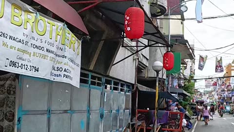 Early Morning in Wagas Street in Manila City, Philippines
