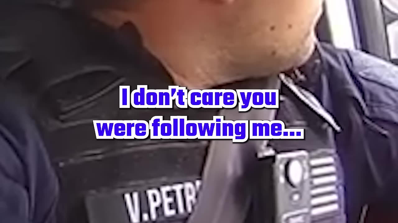 Undercover cop gets break checked by reckless driver...