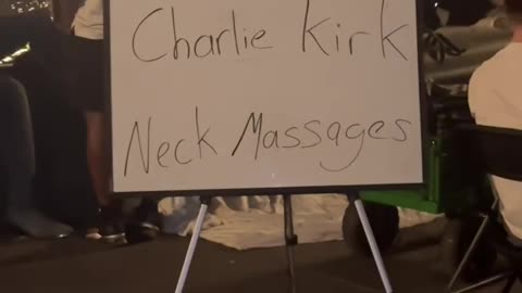 SPOTTED IN NYC: "Charlie Kirk Neck Massages."