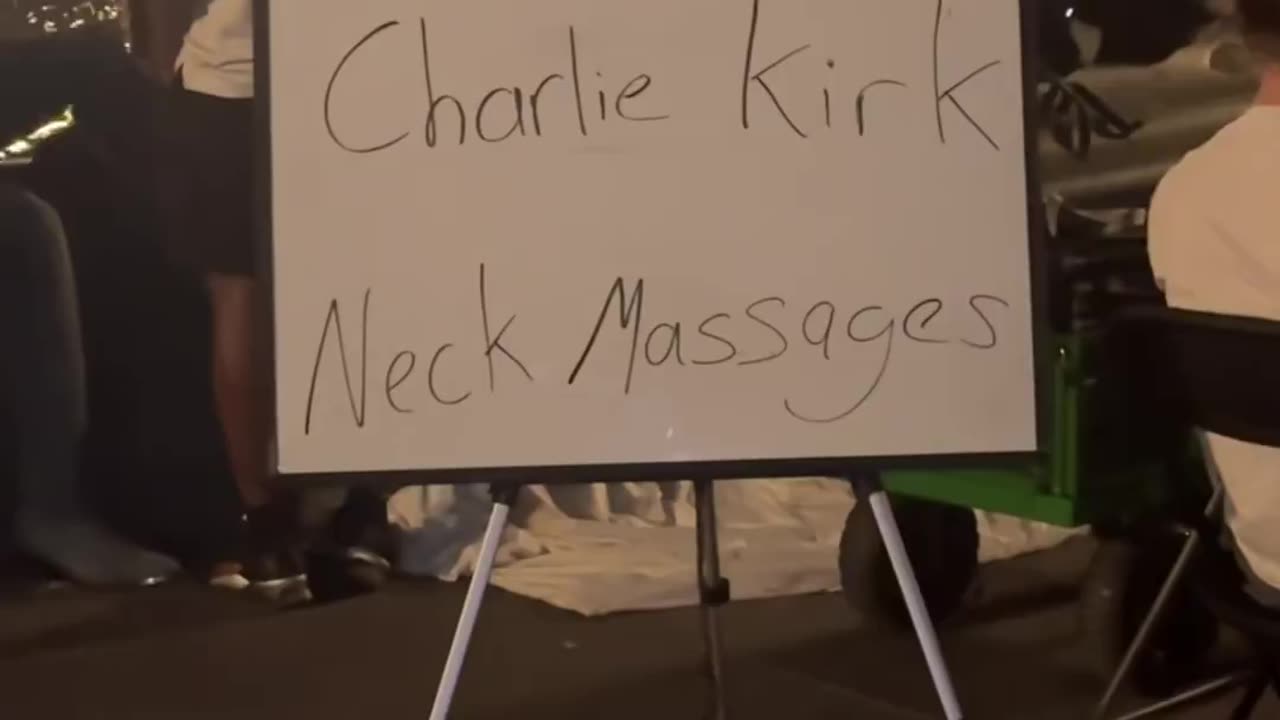 SPOTTED IN NYC: "Charlie Kirk Neck Massages."