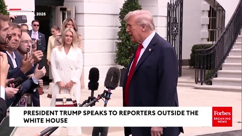 FULL GAGGLE: Trump Speaks To Reporters About Chicago, RFK Jr. On Way To U.S. Open In New York
