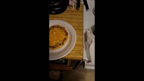 Putting Beans and Cheese on a fita