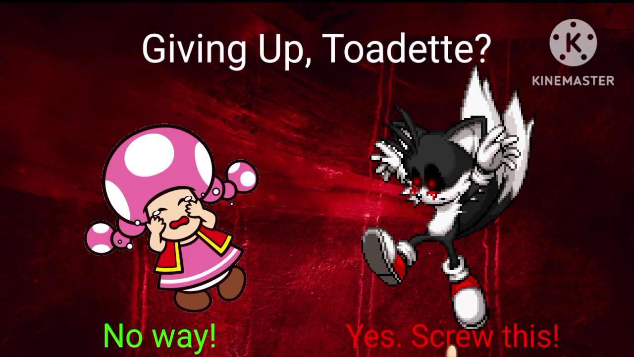 Tails.exe (Round 4) (English PC Bootleg) Continue & Game Over as Toadette
