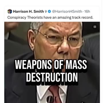 Conspiracy Theorists have an amazing track record.