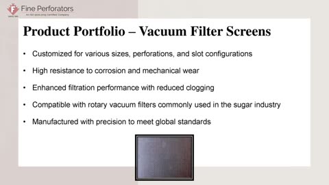 Fine Perforators Trusted Vacuum Filter Screen Supplier in India for Custom Filtration Solutions