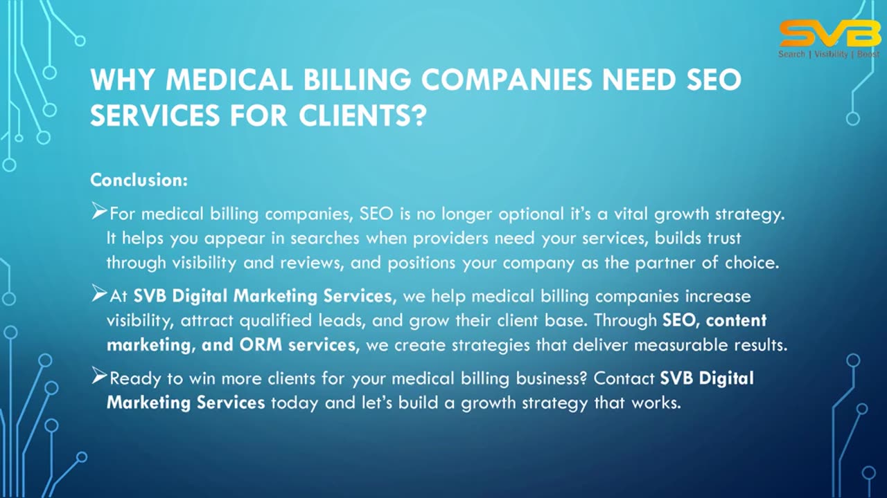 Why Medical Billing Companies Need SEO Services for Clients?