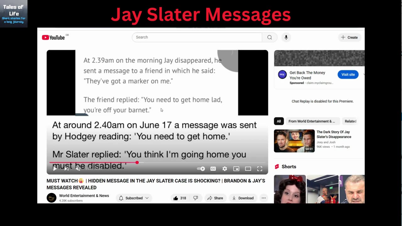 Jay Slater Inquest Messages