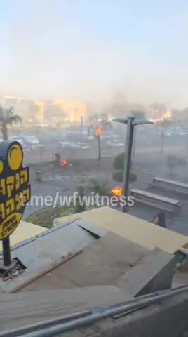 This footage from the Houthi drone impact came from outside 2 Derekh Yotam, Eilat, Israel.