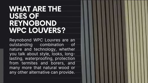 Elegant WPC Interior Louvers for Modern and Stylish Spaces