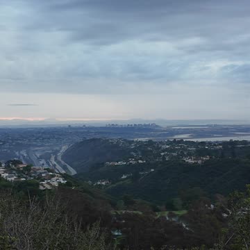 Rainy View La Jolla to Mexico Islands and Inland to Downtown #lajolla #views