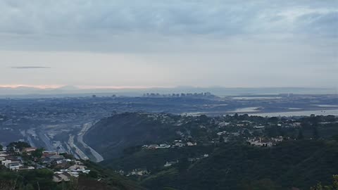 Rainy View La Jolla to Mexico Islands and Inland to Downtown #lajolla #views