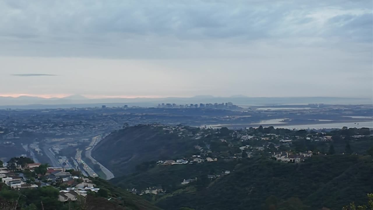 Rainy View La Jolla to Mexico Islands and Inland to Downtown #lajolla #views