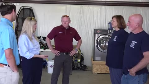 Volunteer firefighters in Hancock County get lifesaving gear-washer from local water company
