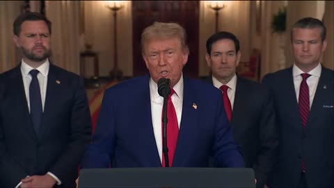 President Donald Trump addresses the country on the United State's attack on Iranian nuclear sites - June 21, 2025
