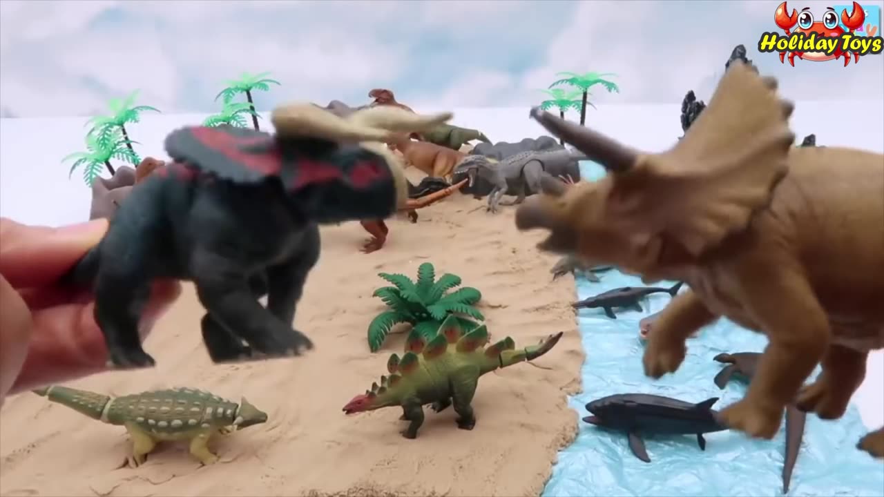 Mosasaurs Swim on the Beach to Warm Up