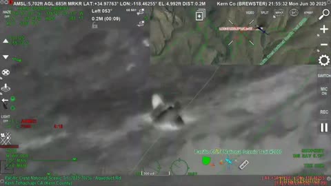 Garmin emergency beacon pinpoints a rescue operation from Kern County Sheriffs helicopter