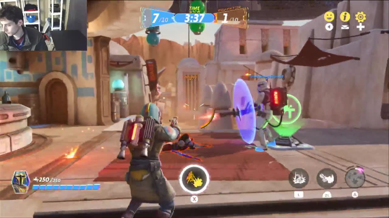 Star Wars Hunters Squad Brawl Online Multiplayer Match #1 - Playing As Aran Tal The Mandalorian