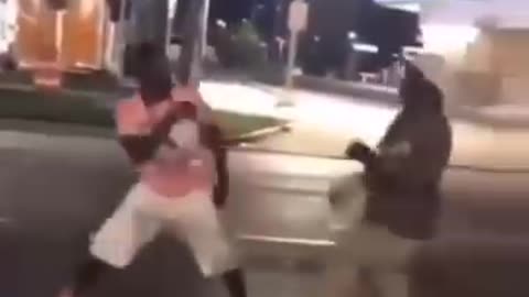 Head Kick In Street Fight