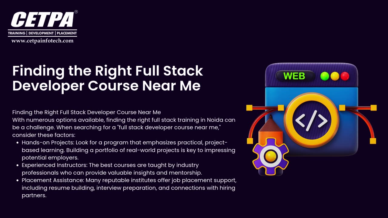 From Front-End to Back-End: Master the Art of Full Stack Development in Noida