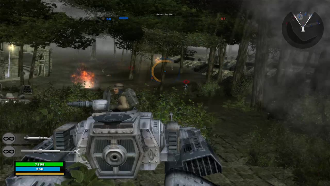 Star Wars Battlefront II 2005: Instant Action Conquest Rebels Yavin 4 Gameplay