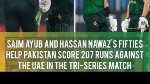 Pakistan gave target of 208 runs to UAE in the 2nd match of Triseries in UAE predict the winner