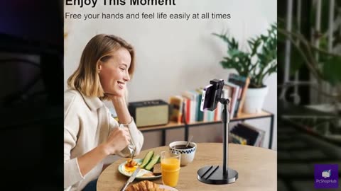 LenTok Telescopic Webcam Tripod Stand for Desk with Phone Holder, Desktop Webcam