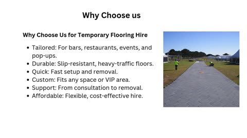 Temporary Flooring Hire | Durable Event Solutions