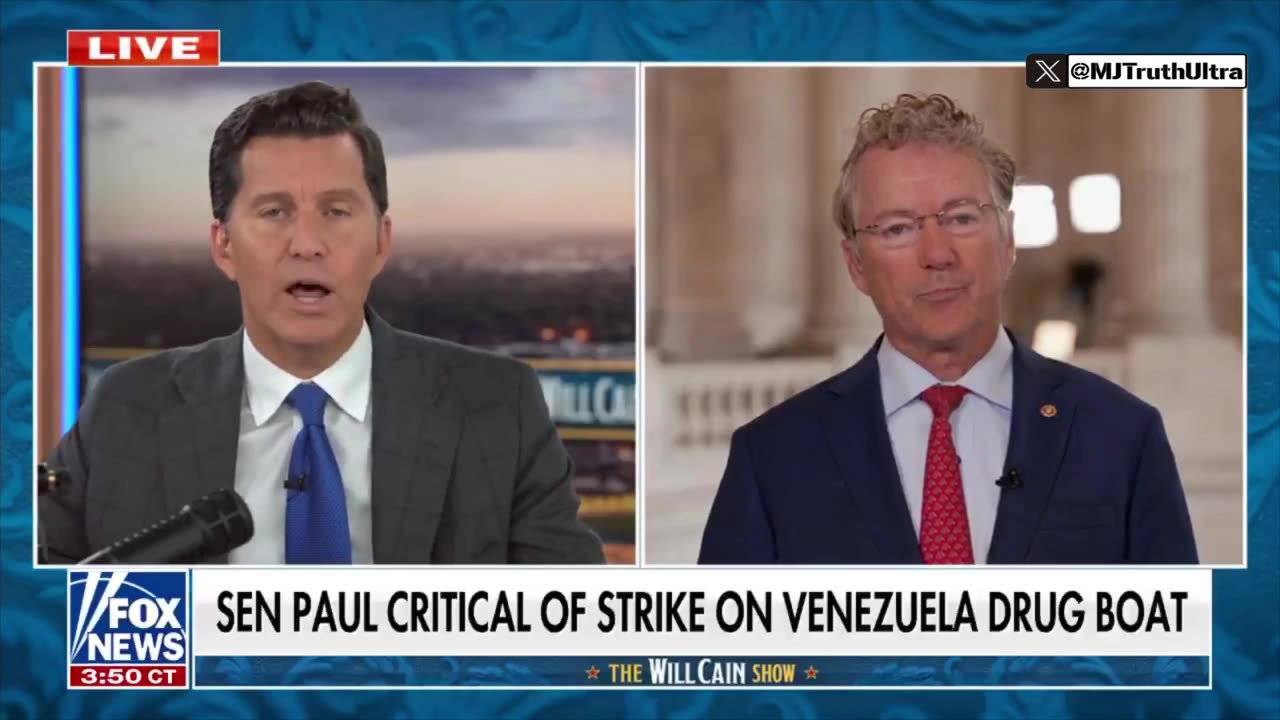 Rand Paul is still upset Trump blew up the Drug Cartel boats…