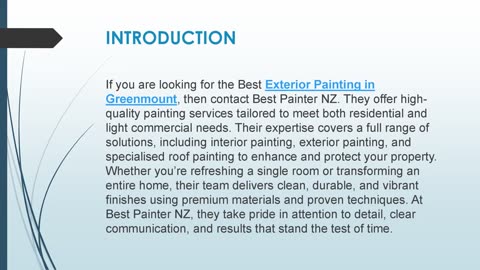 Best Exterior Painting in Greenmount