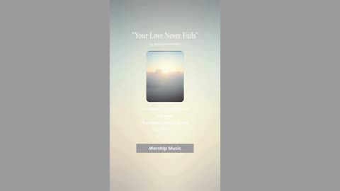 Your Love Never Fails