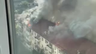 Russian Air Defense Set Fire to Buildings in Novorossiysk