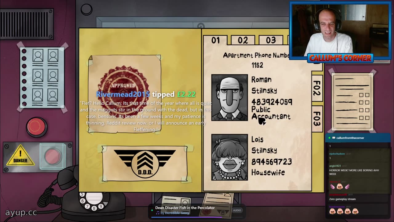 ayupcc - Callum's Corner - 30/10/25 - Horror night pt 1