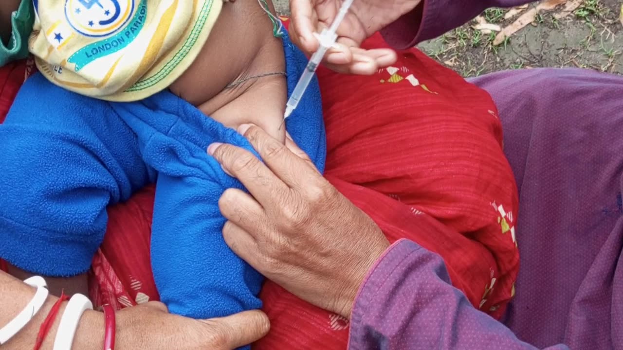 Baby injection crying video