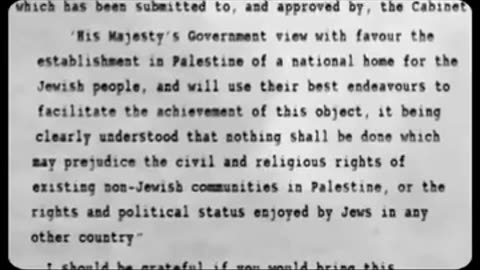 Rothschilds Explains the Balfour agreement