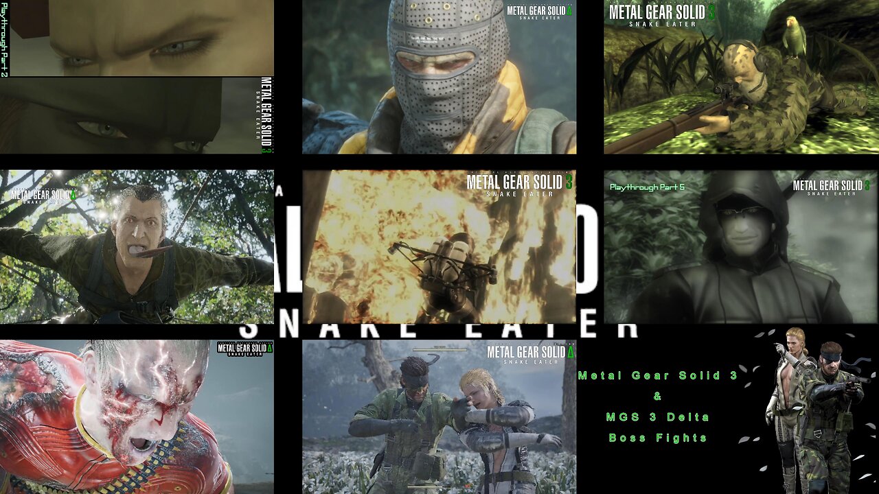 Metal Gear Solid 3 Snake Eater & MGS Delta Boss Fights 9/6/2025 (PS2 & PC Gameplay) (Longplay)