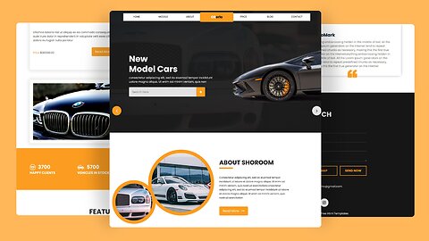 RENT a Car Website Design Using HTML CSS & JavaScript || Free Source Code