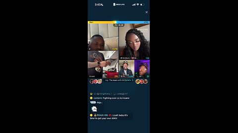 LIONEL AND LIYAH FLIRT WHILE LINED WITH DREBABY DROSKI AND NOCAP ARGUES WITH LIYAH DA DOLL BIGO LIVE