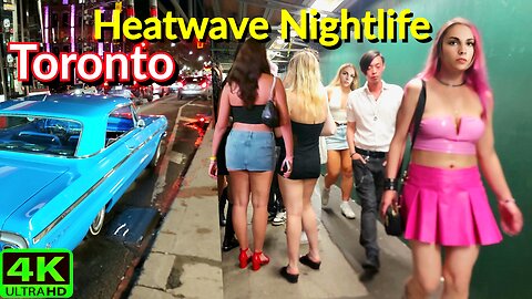 【4K】Late Night Summer Walk in Downtown Toronto Canada 🇨🇦