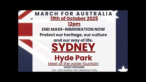 Live at the March for Australia Sydney